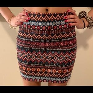Tribal print skirt